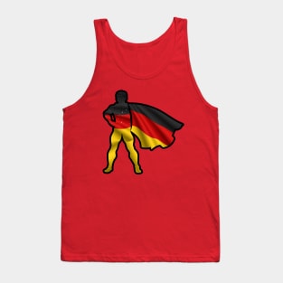 German Hero Wearing Cape of Germany Flag Hope and Peace Unite in Germany Tank Top